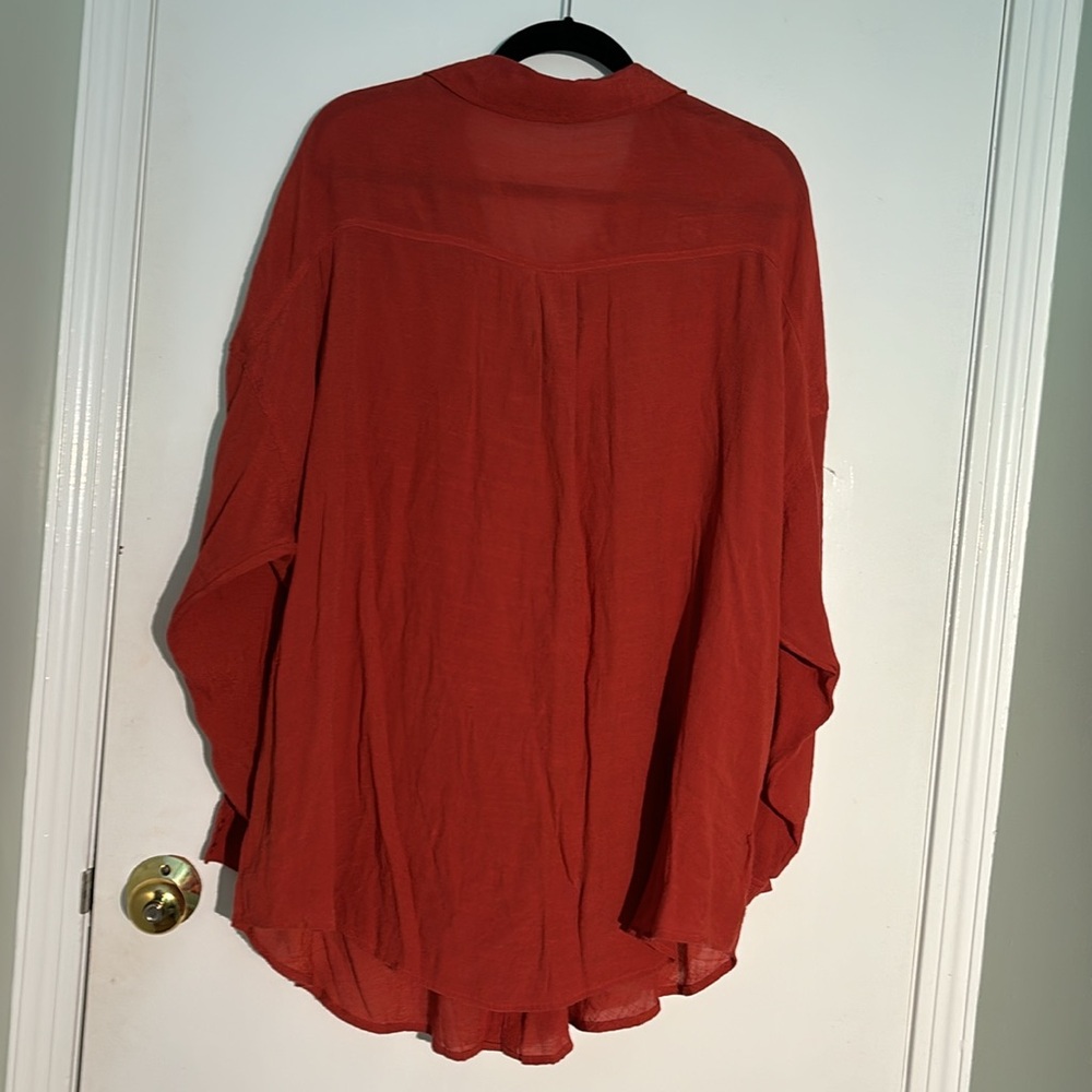 Burnt Orange Light Weight Button Down Torrid Size… - image 2